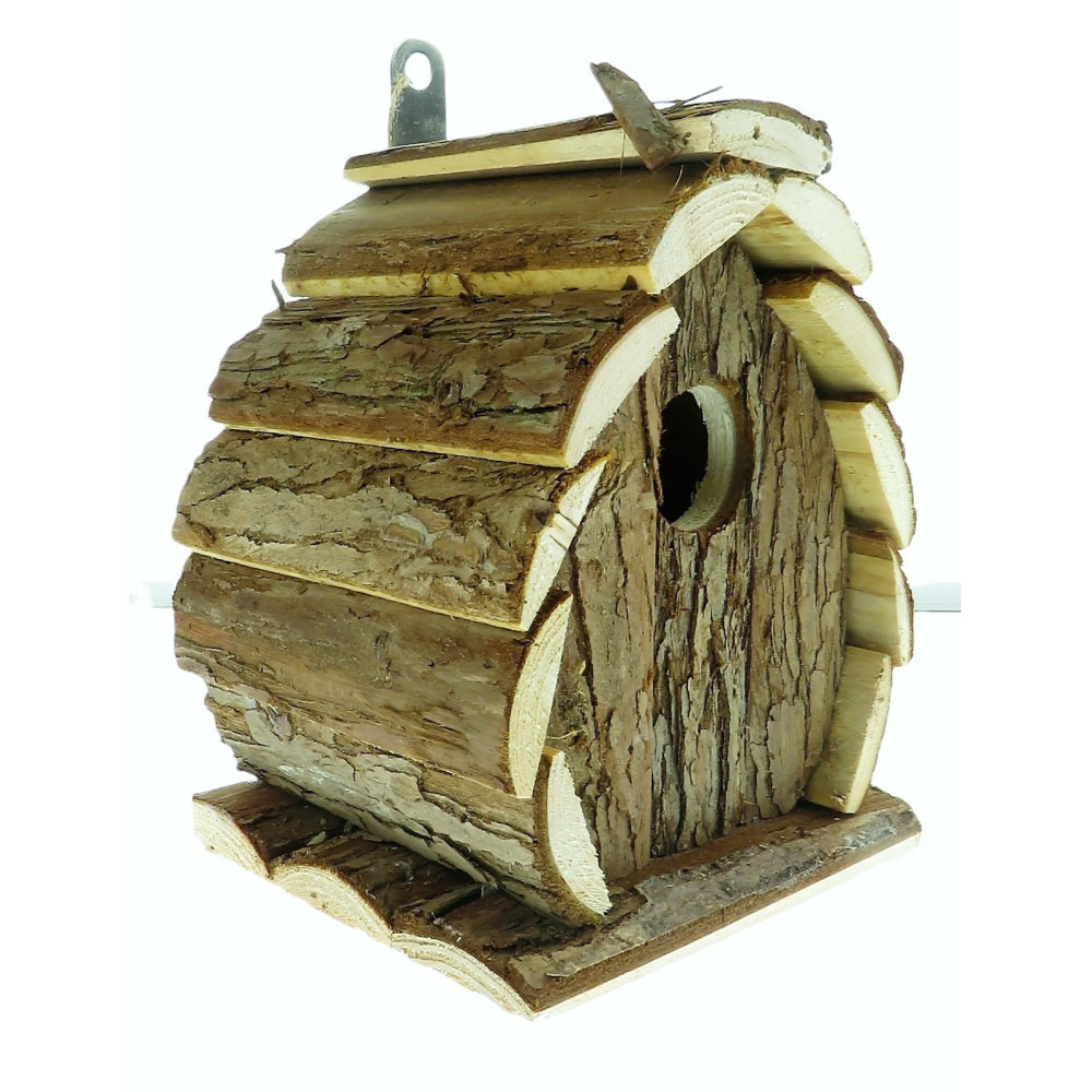 Nichoir en bois naturel, guido, 13 x 13 x 17 cm, pour oiseaux