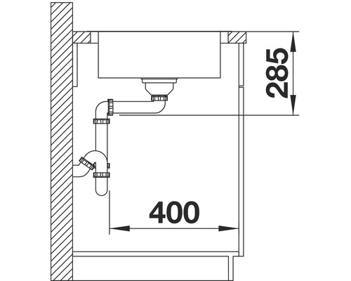 Blanco LANTOS XL 6 S-IF spoelbak, 1000 x 500 mm, roestvrij staal, geborstelde afwerking, 519709