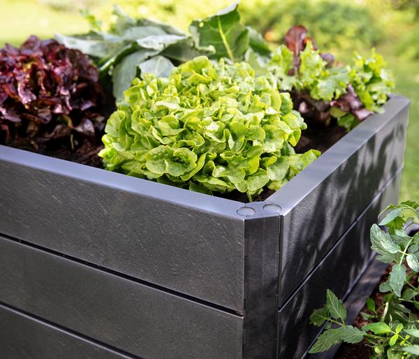 Garantia Kunststoff-Hochbeet Ergo Quadro Stone