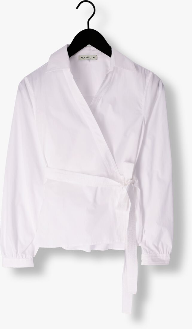 VANILIA witte vanilia blouse cotton poplin wrap