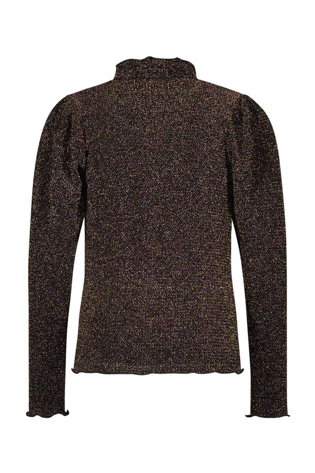 Like Flo top Elena met glitters bruin goud