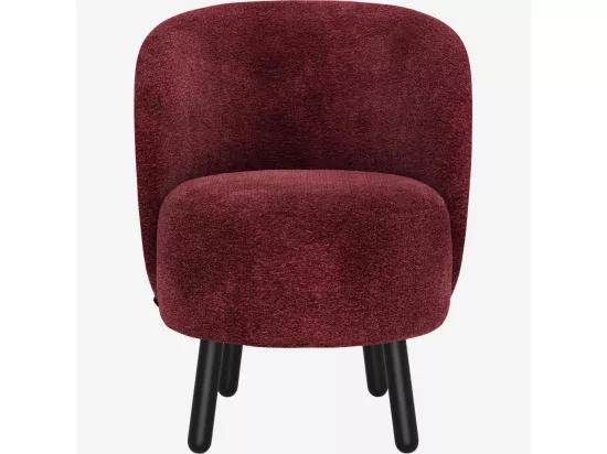 HABITAT - Fauteuil cabriolet en tissu chenille - Bordeaux - Bold