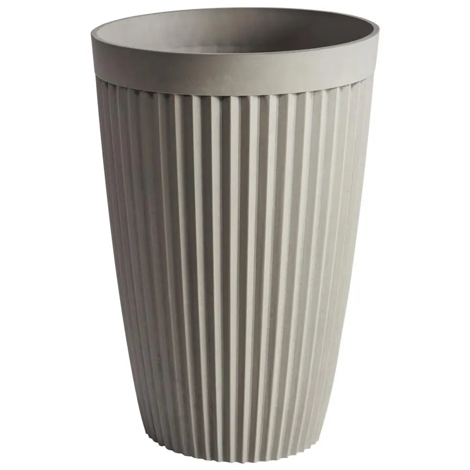 KOLA - Bloempot - Taupe - 39 cm - Steenmengsel