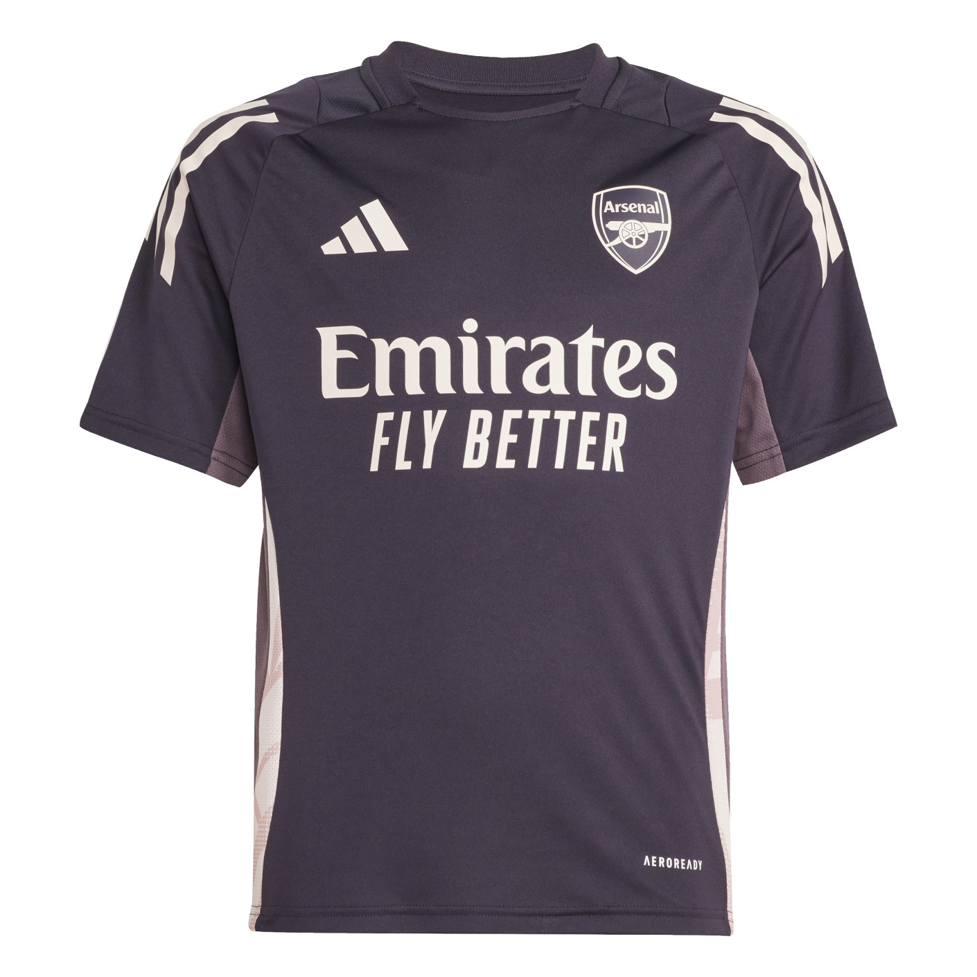 Adidas Arsenal Trainingsshirt 2024-2025 Kids Donkerpaars Beige Paars
