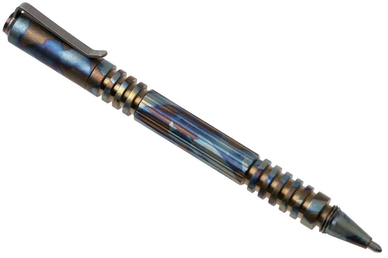 Rick Hinderer Investigator Pen Titanium, Stonewash Painted, tactische pen