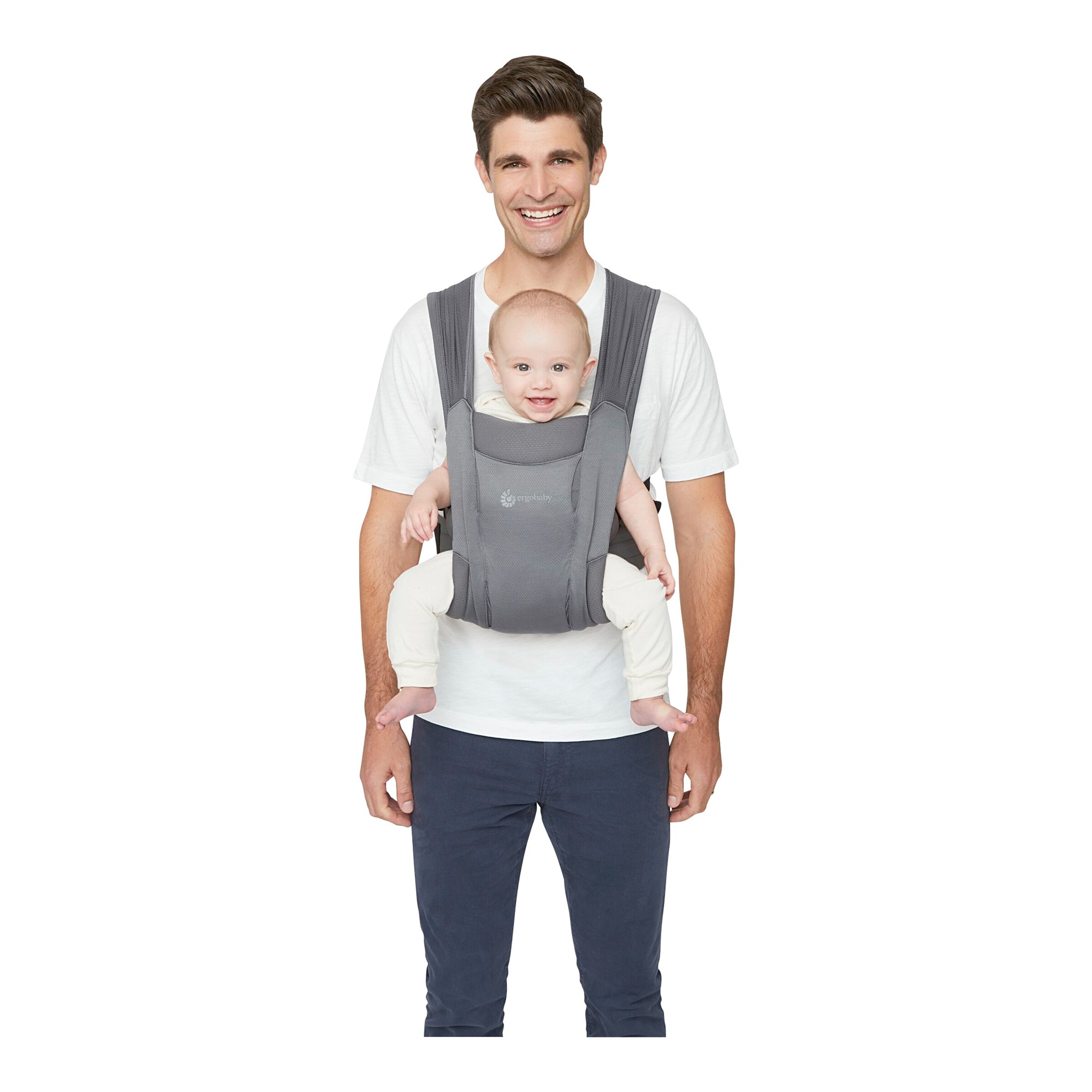 Ergobaby® Embrace Soft Air Mesh Babytrage, 3 Tragepositionen washed black
