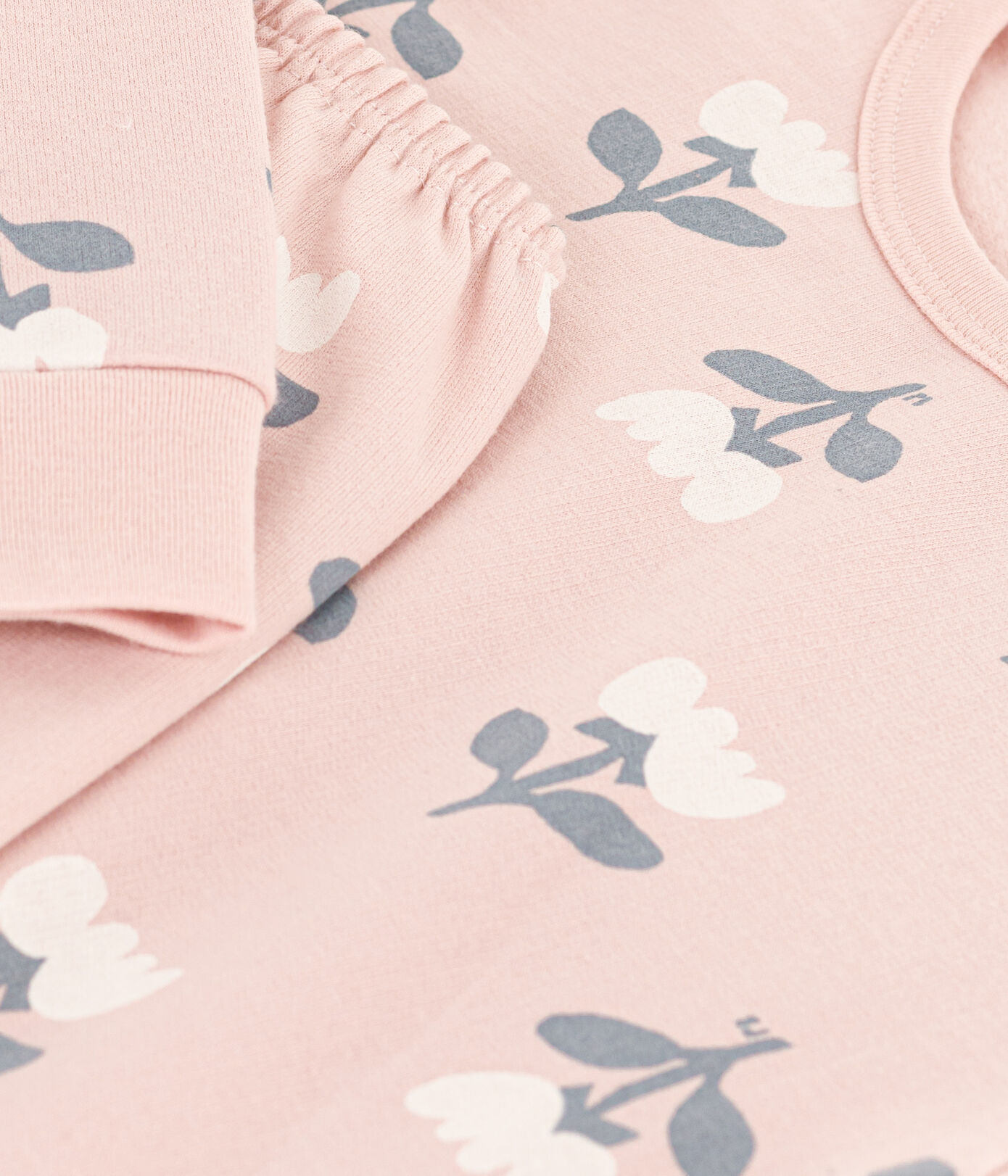 Pyjama tulipes en molleton petite fille