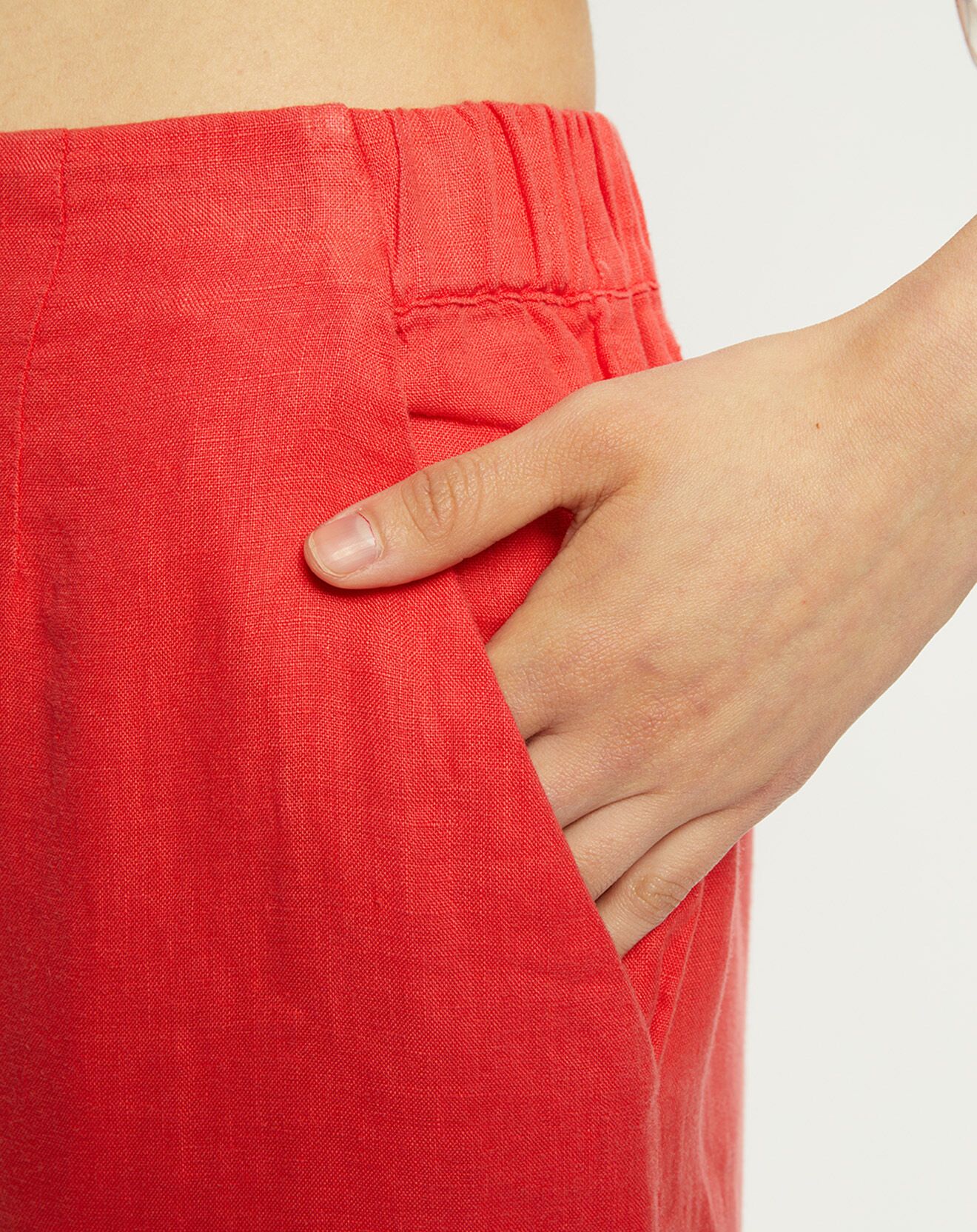 Harris Wilson Pantalon 100% Lin Lilord fraise