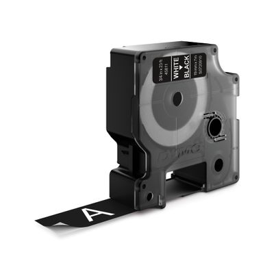 Dymo D1 - Ruban d'étiquettes auto-adhésives - 1 rouleau (19 mm x 7 m) - fond noir écriture blanche