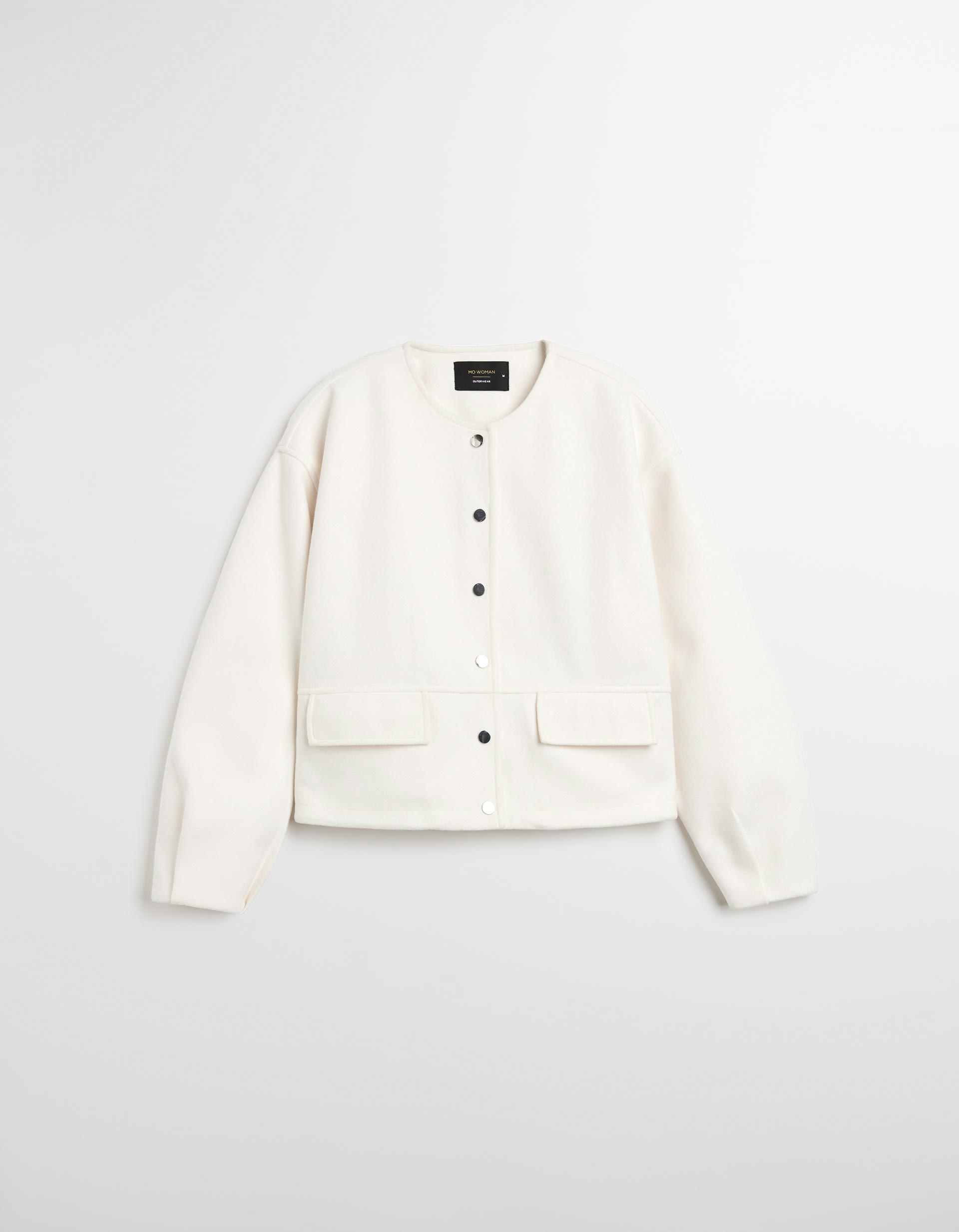 Casaco Bomber, Mulher, Branco