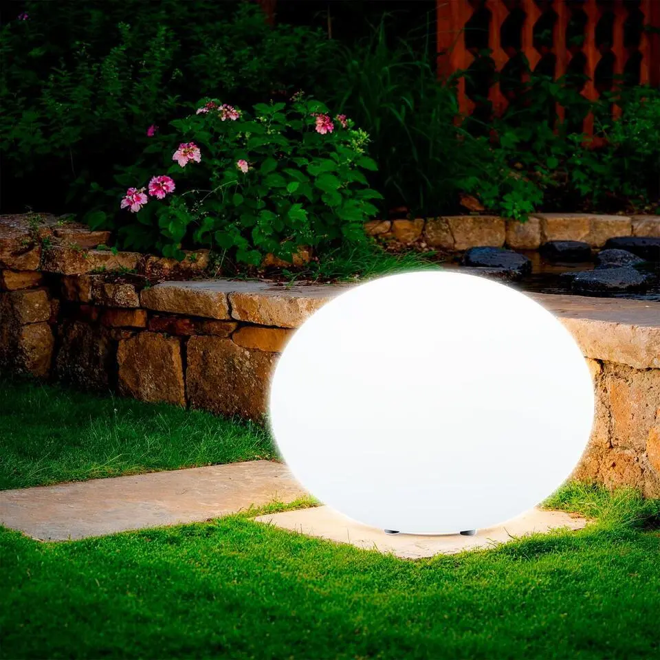 tectake Kogellamp Luminous Eye, LED, met afstandsbediening, Wit