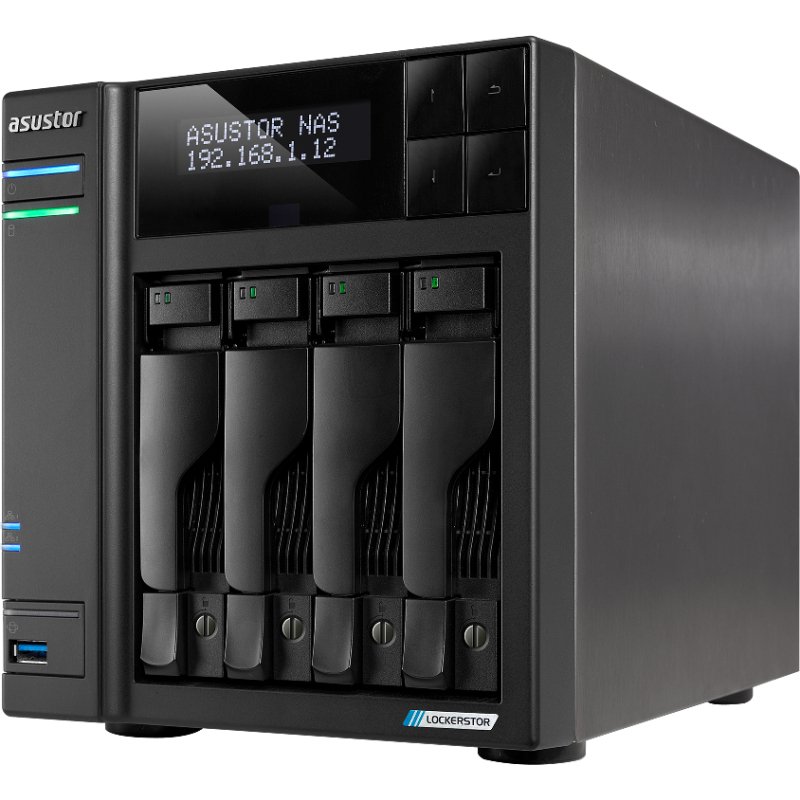 Asustor LOCKERSTOR 4 Gen2 (AS6704T) NAS Bureau Intel® Celeron® N N5105 4 Go DDR4 0 To ADM Noir