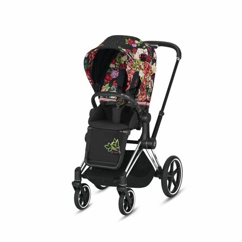 Poussette PRIAM Chrome Black Spring Blossom Dark - CYBEX