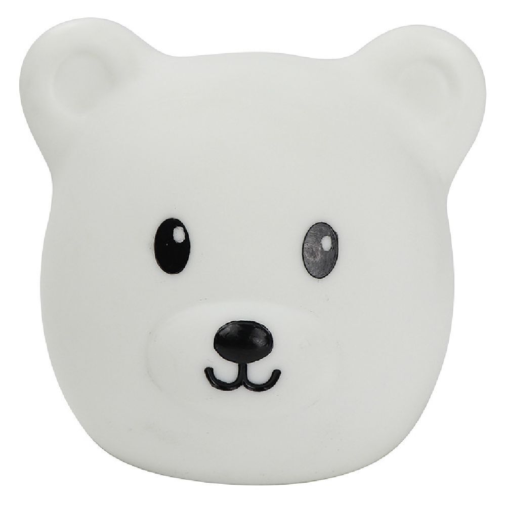 Veilleuse enfant tactile tête ourson Ø10,5xH12cm
