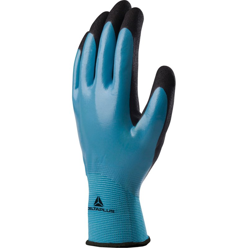 Gants pour travaux en milieu huileux et graisseux Delta Plus WET & DRY VV636BL - La paire
