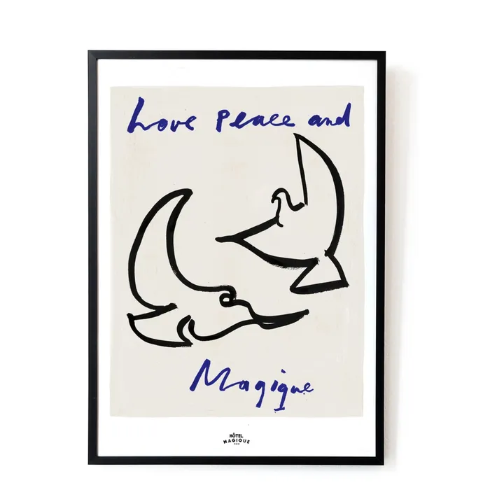 Hôtel Magique Affiche A3 Love peace and Magique