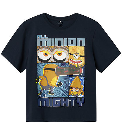 Name It T-Shirt - Minions - NkmOby - Dark Sapphire m. Print