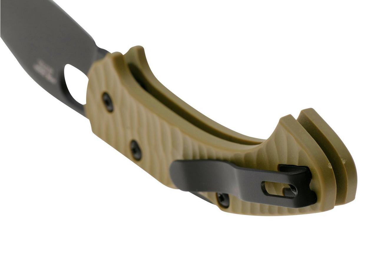 Fox Knives Zero 2.0 Desert Warrior FX-311-OD OD Green FRN, Top Shield Black Blade zakmes, Jens Ansø design