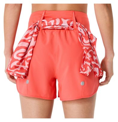 Short Asics Road 3.5in Corail Femme