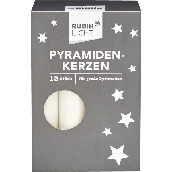 Pyramidenkerzen Champagner 12er-Pack