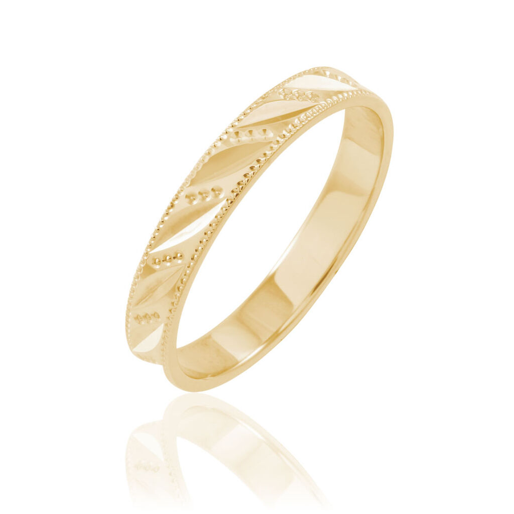 Alliance Eucleia Fantaisie Ruban Plat Or Jaune