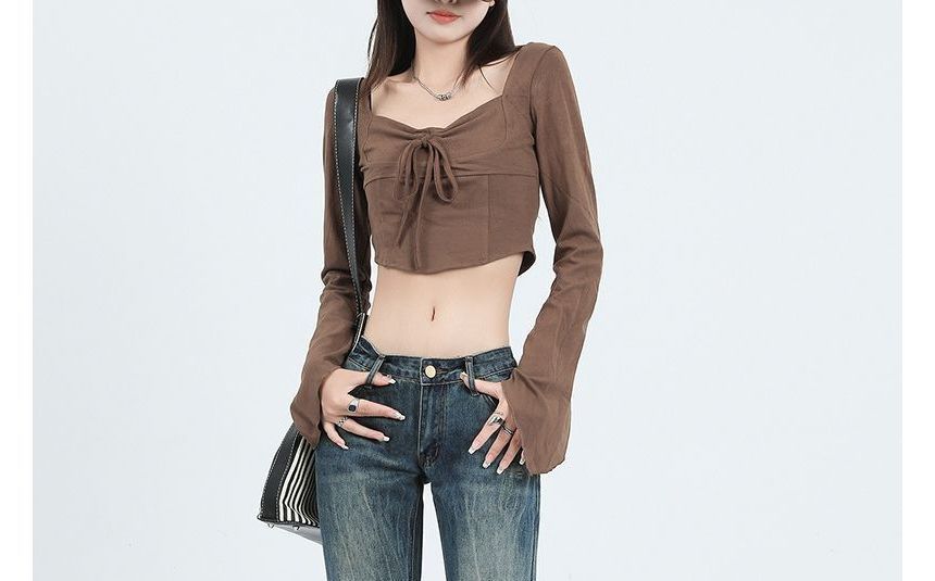 Denimot - Lage taille gewassen flared jeans