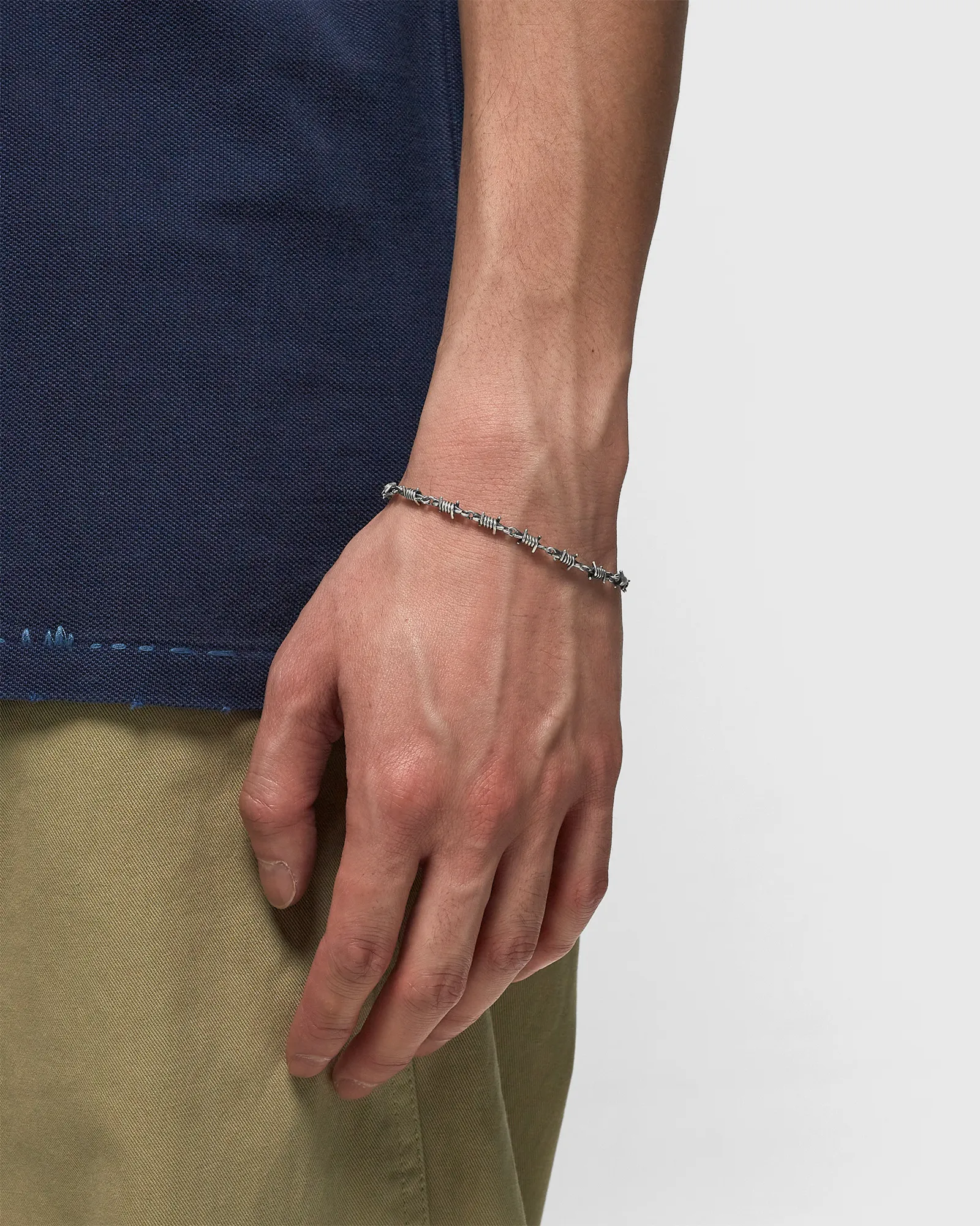 Serge DeNimes Silver Barbed Wire Bracelet