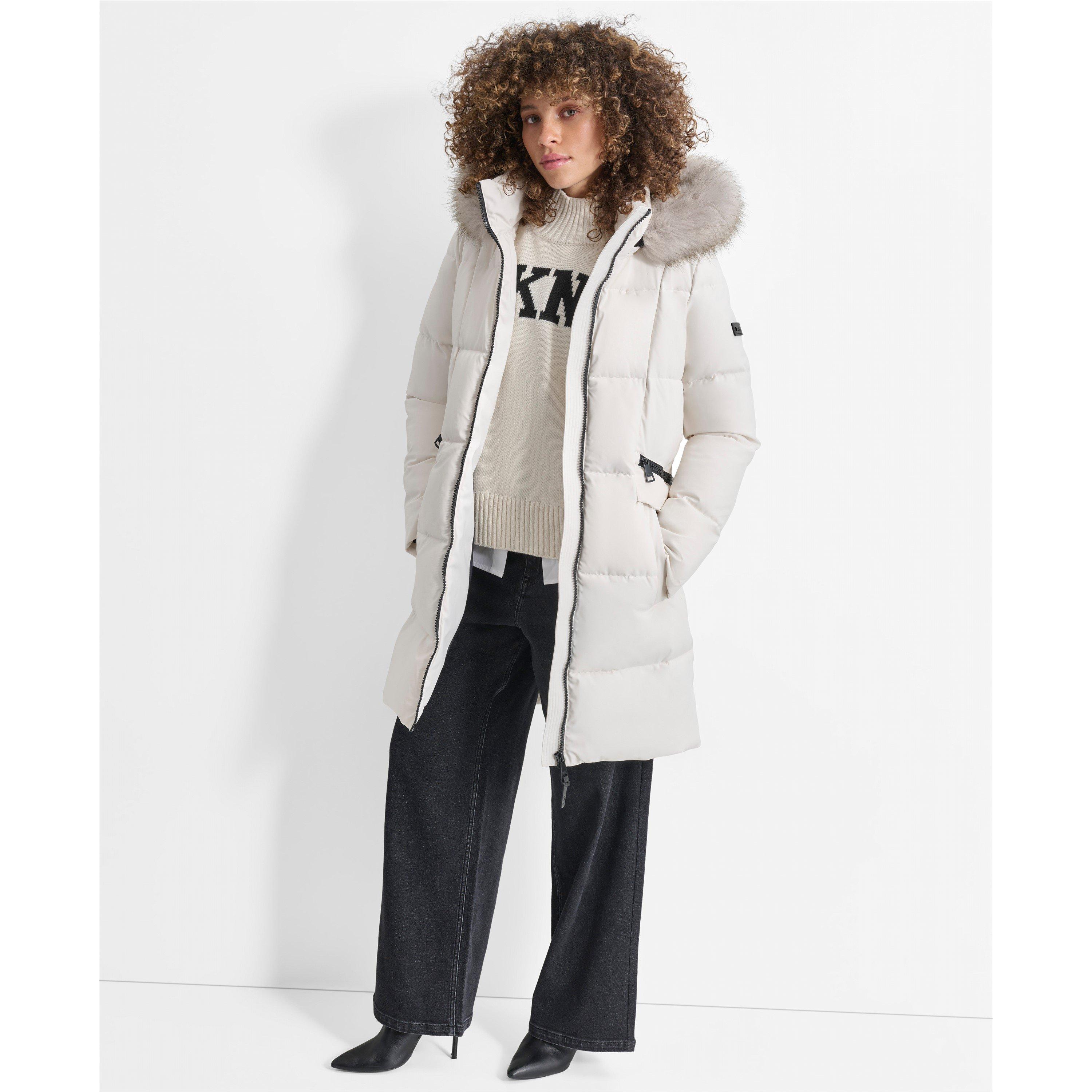 DKNY Long Fur Jacket