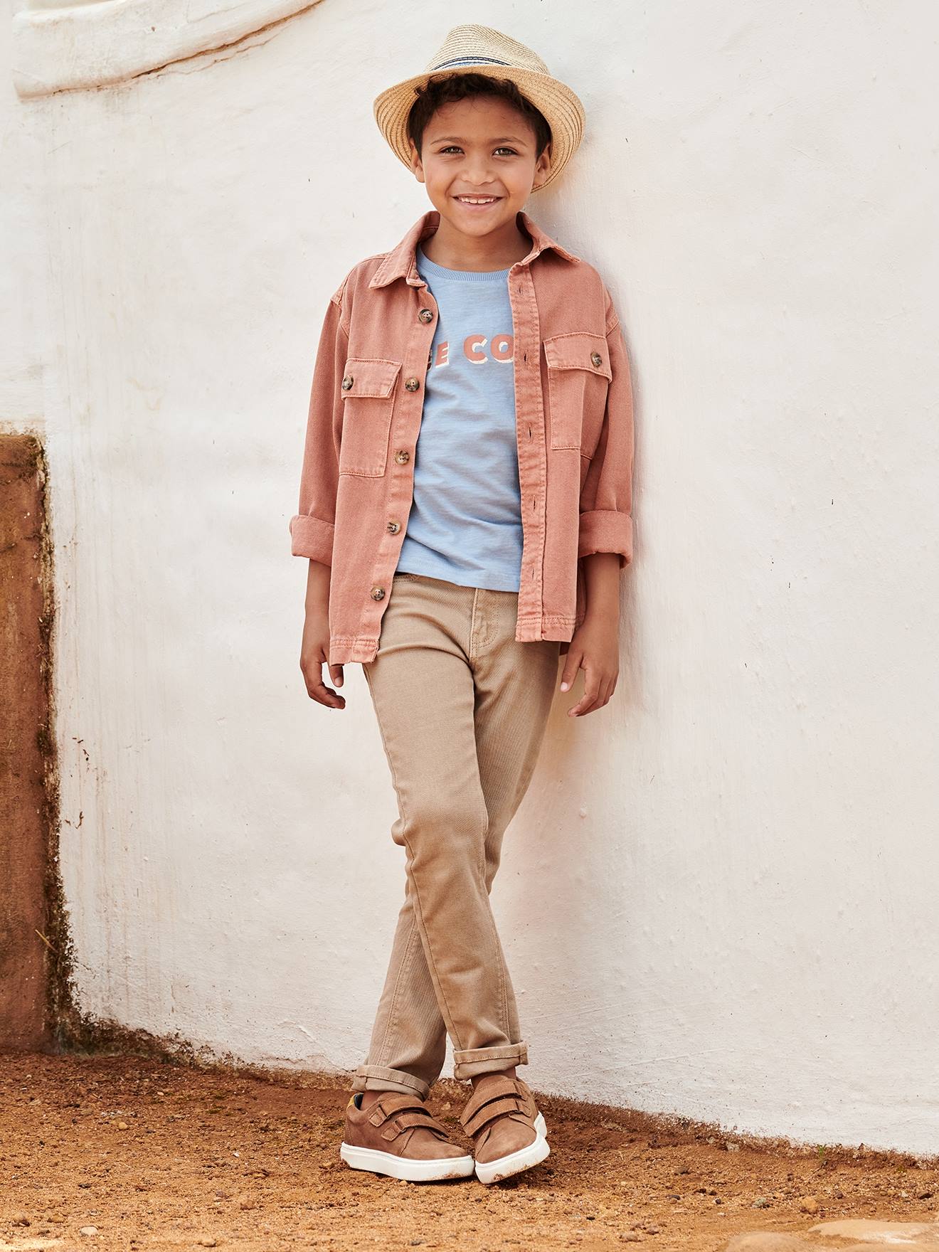 Calças MorphologiK slim-fit azul-claro para meninos