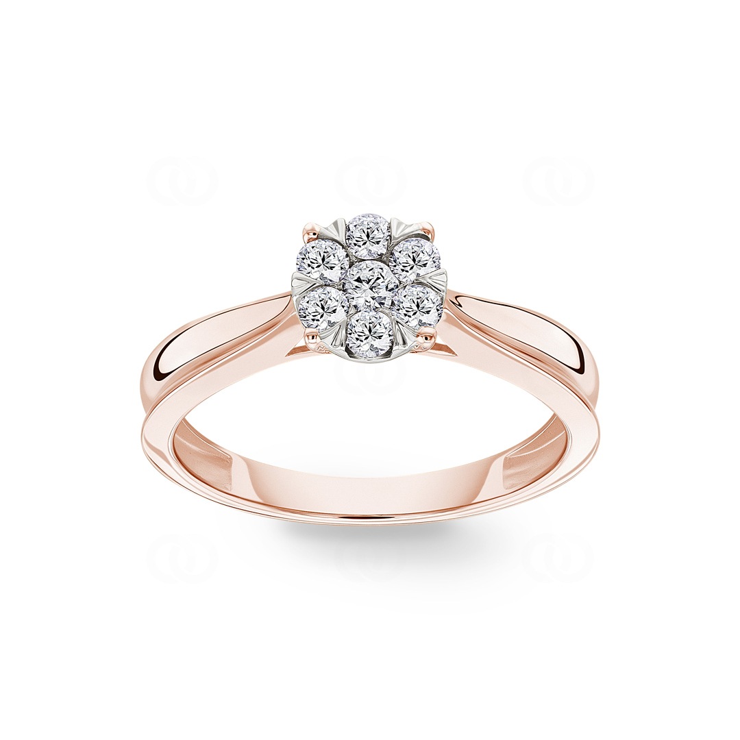 Verlobungsring 750/18 K Roségold mit Diamanten 0.33 ct H/si by CHRISTIAN