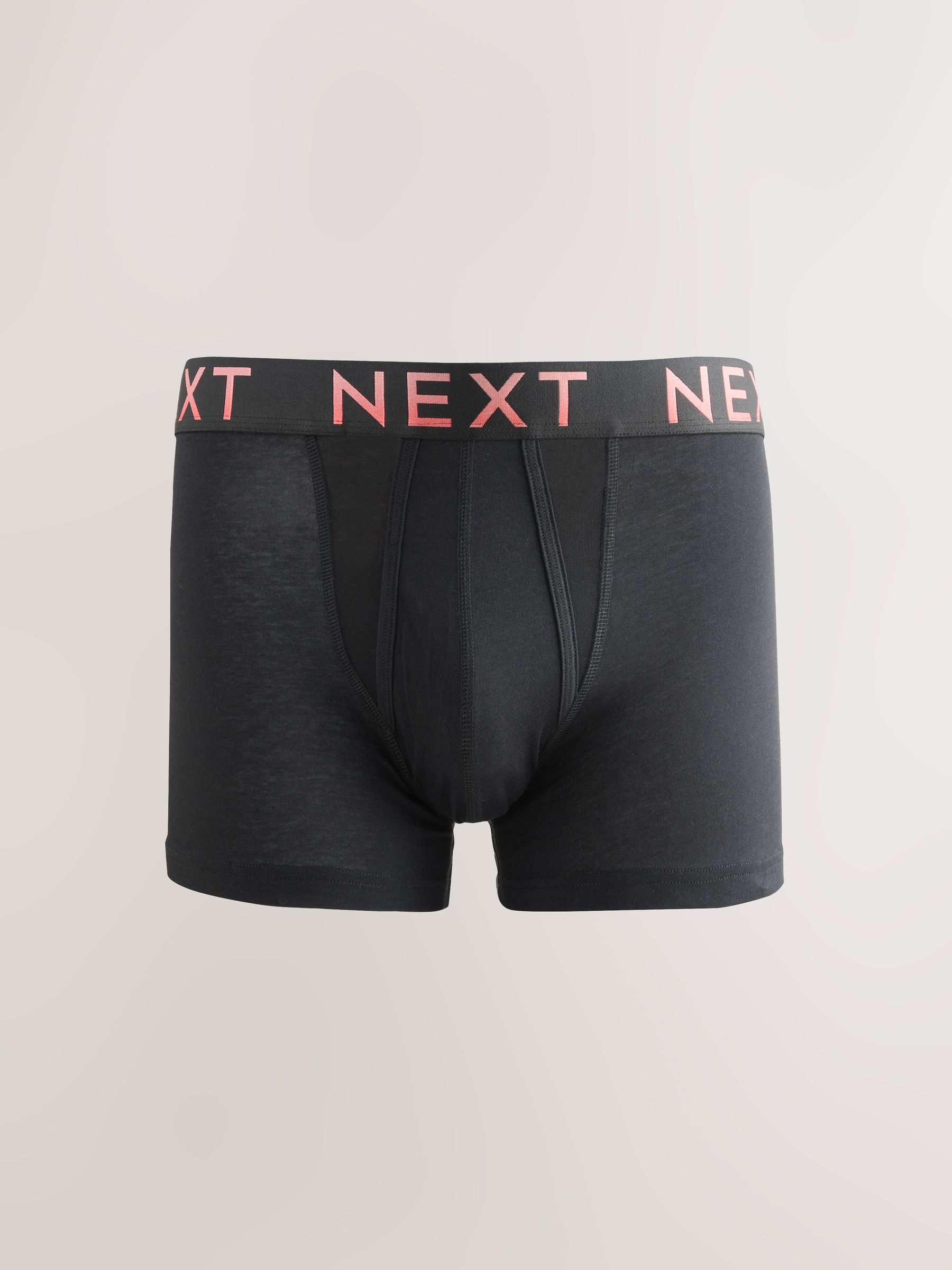 Zwarte tailleband met felgekleurde tekst in ombré - Hipster boxers van katoenrijke mix