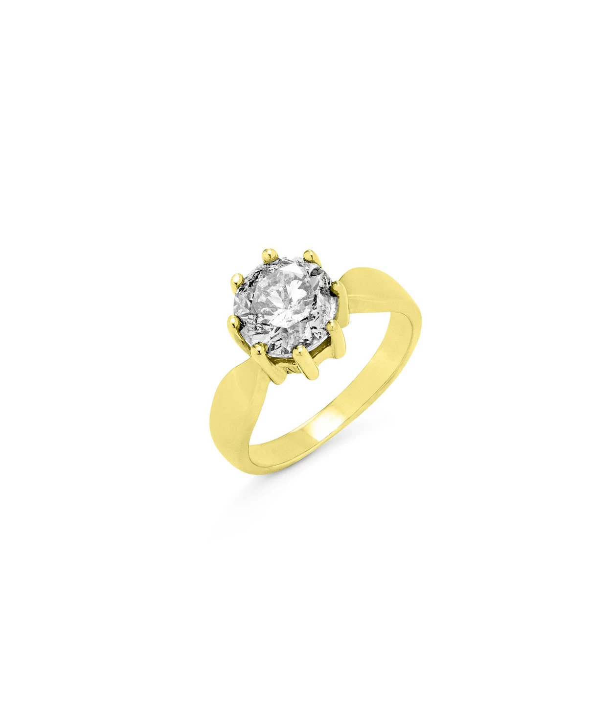 Massiver Damenring mit Brillant