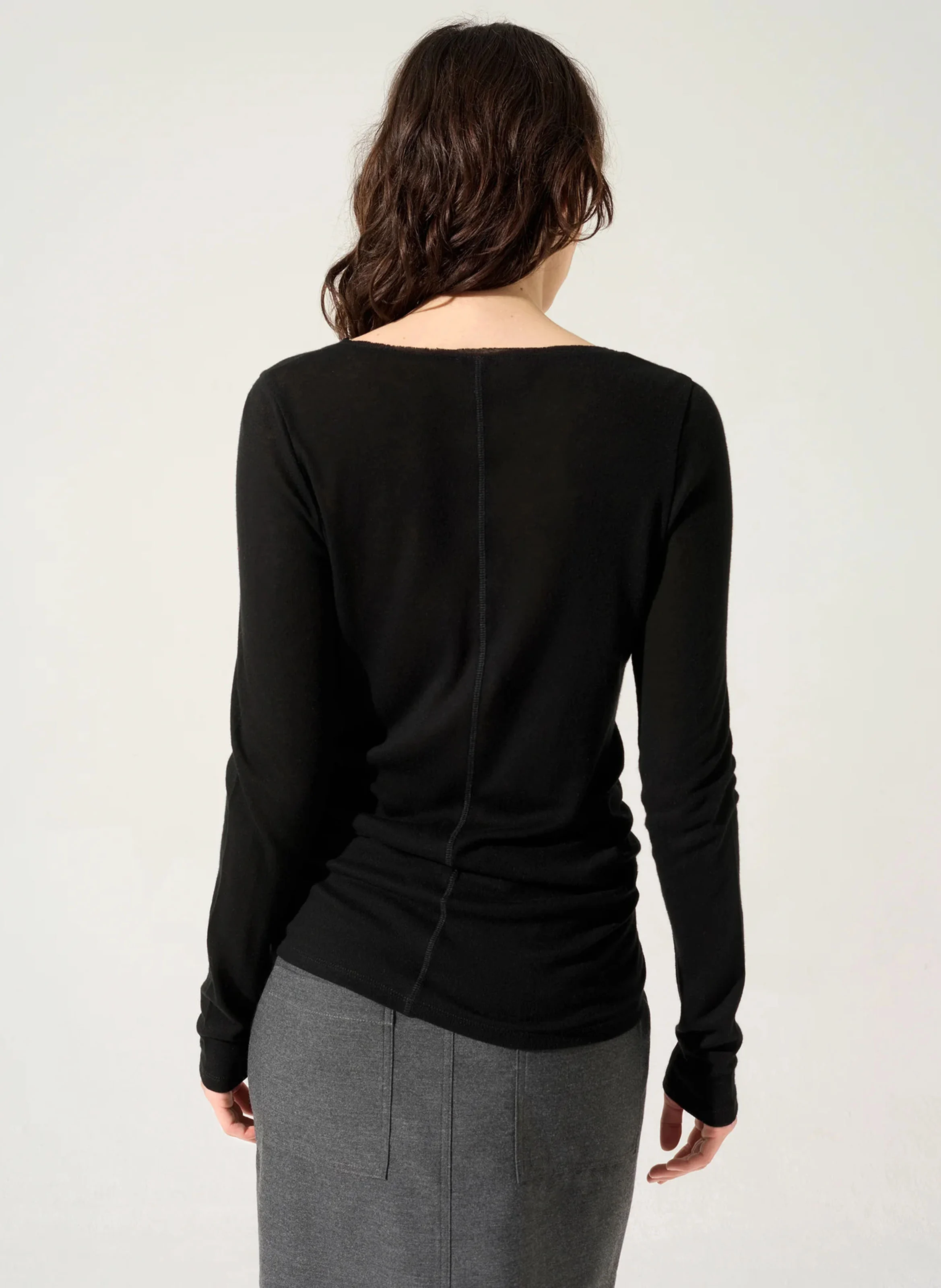 LIVIO - Tee-shirt col rond ajusté | Noir