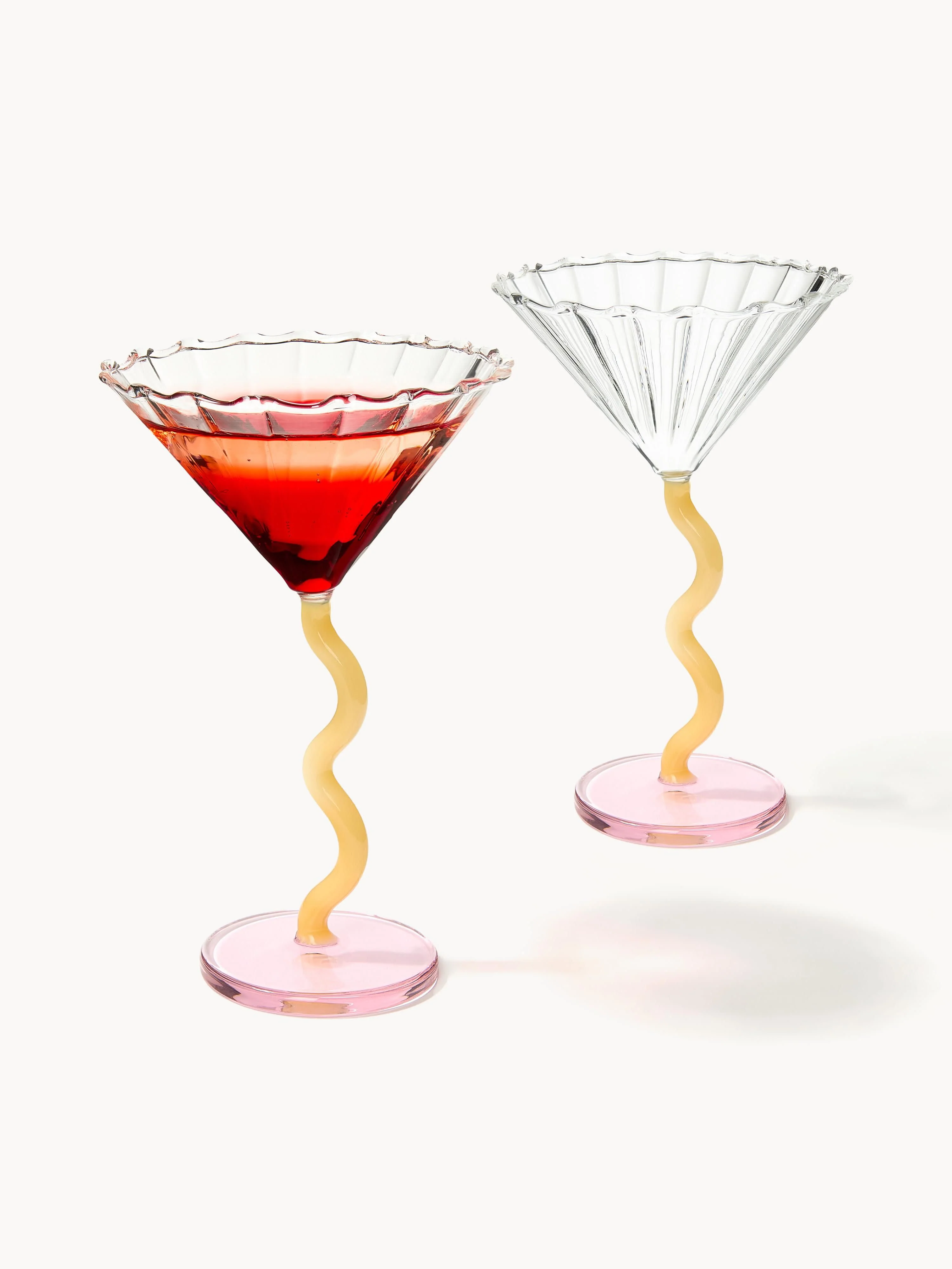 Cocktailglazen Curve van borosilicaatglas, 2-delig