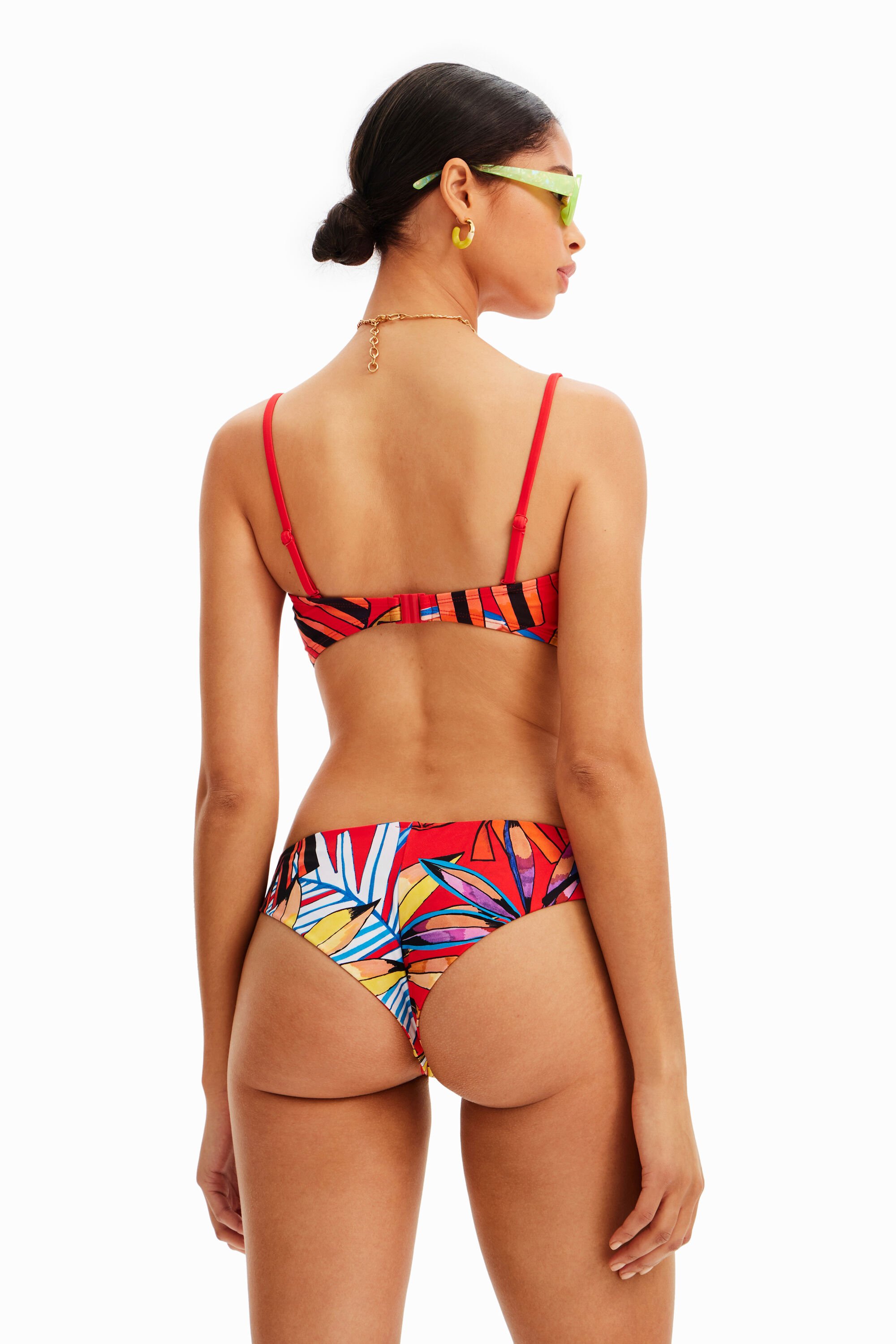 Haut de bikini bandeau tropical