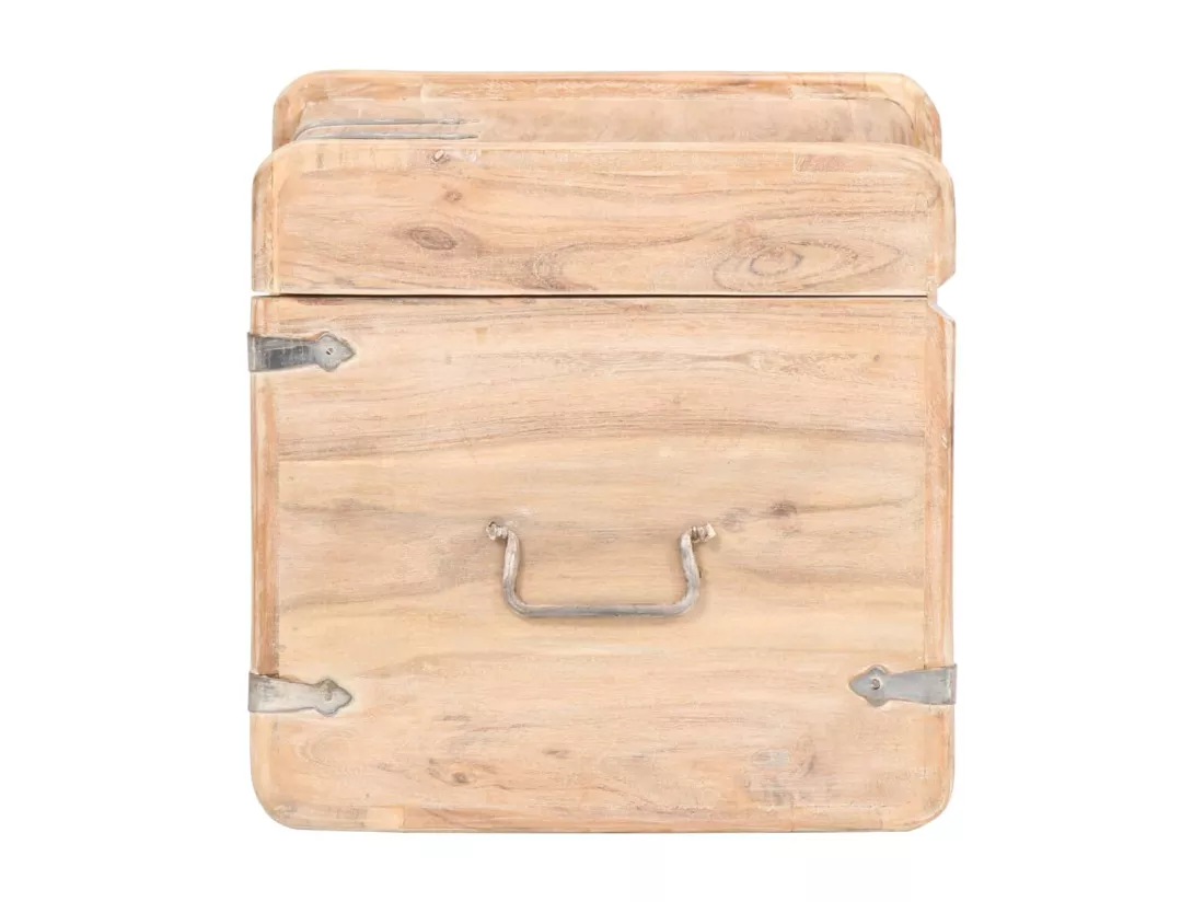Coffre 40x40x40 cm Bois d'acacia solide