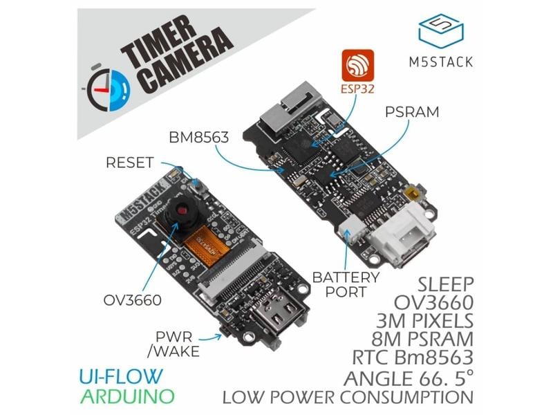 M5Stack Kamera Modul Timer Kamera ESP32, OV3660 M5 Stack Kamera Modul