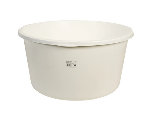 Ronde witte PE mortelkuip met handgrepen, 90 l