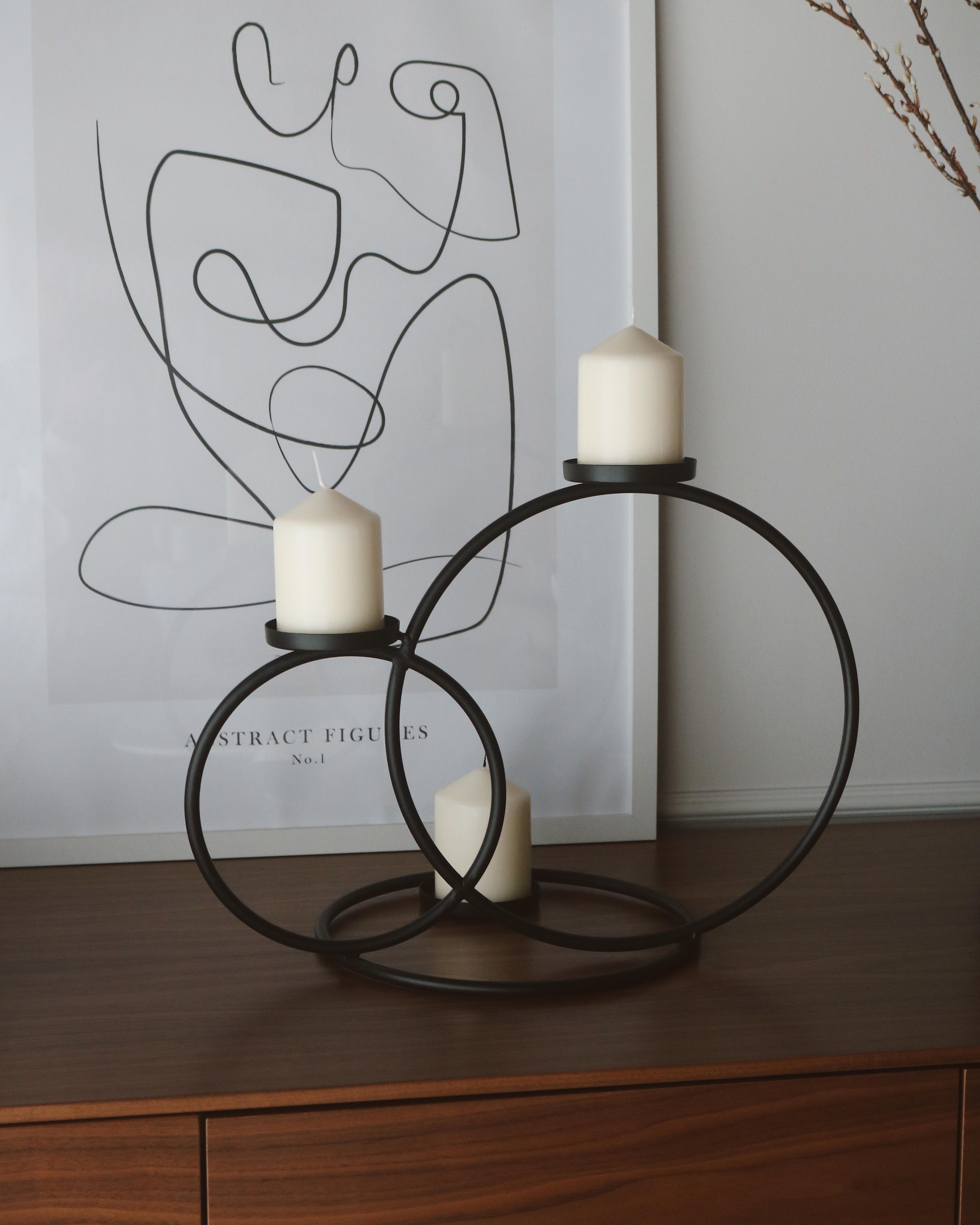 Kaarshouder CAKUNG Metaal 33 cm Zwart