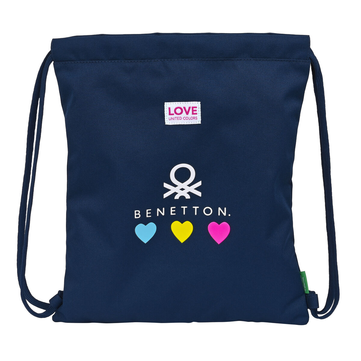 Mochila Benetton Love com cordão
