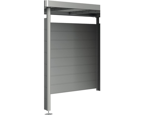 Biohort achterwand voor zijdak van tuinhuis HighLine H2-H5, kwartsgrijs metallic