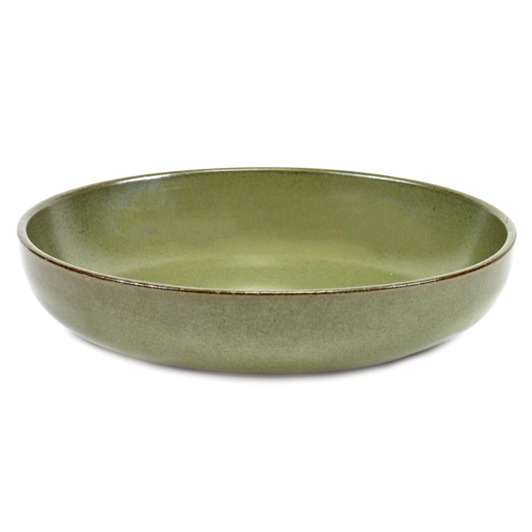 Serax Surface by Sergio Herman diep bord Ø19 set van 4 Camo Green