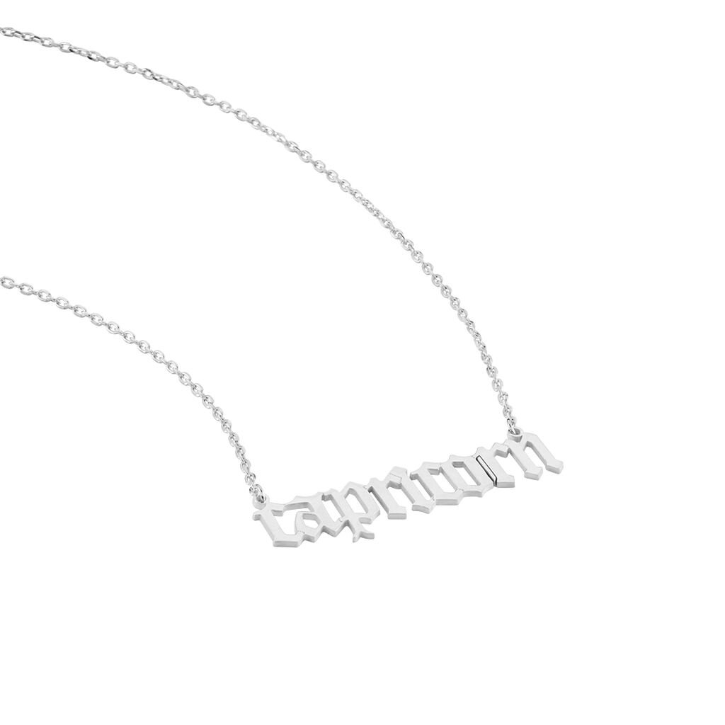 Collier Argent Blanc Astro