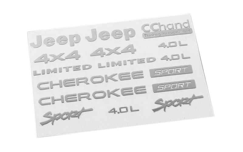 Emblem Set, SCX10 II Cherokee, SilberEmblem