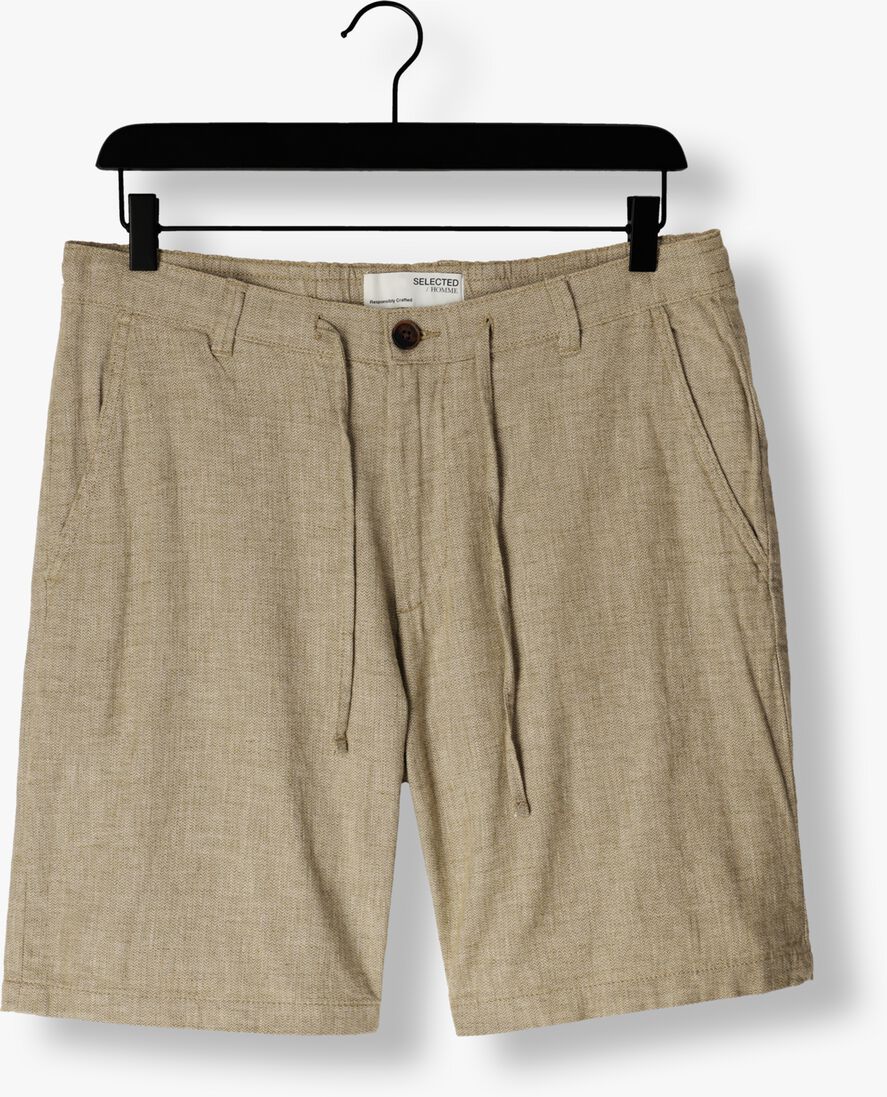 SELECTED HOMME olijf selected homme korte broek slhcomfort-brody linen shorts