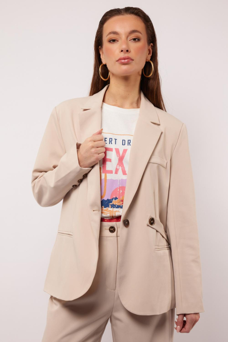 Fluresk beige dames blazer
