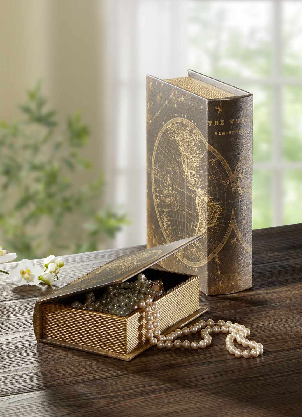 Aufbewahrungsbox Buch, 2er-Set