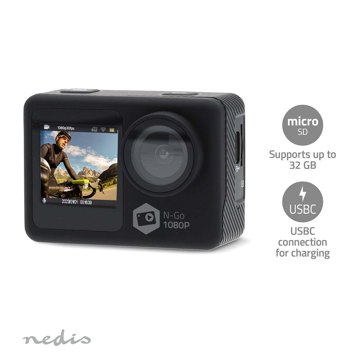 Nedis ACAM31BK Action Cam