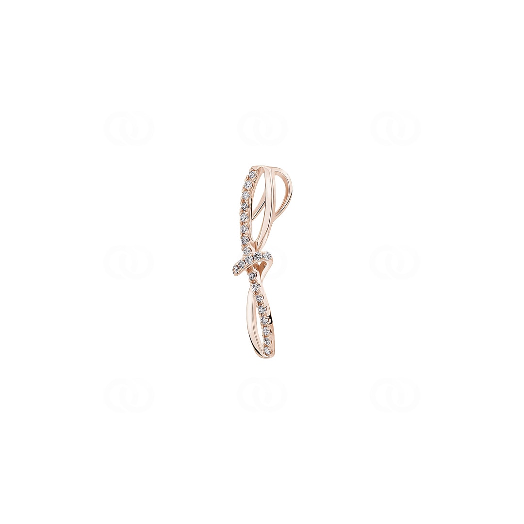 Anhänger 750/18 K Roségold mit Diamanten 0.09 ct H/si