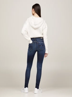 Calça jeans skinny Nora de cintura média com detalhes desgastados